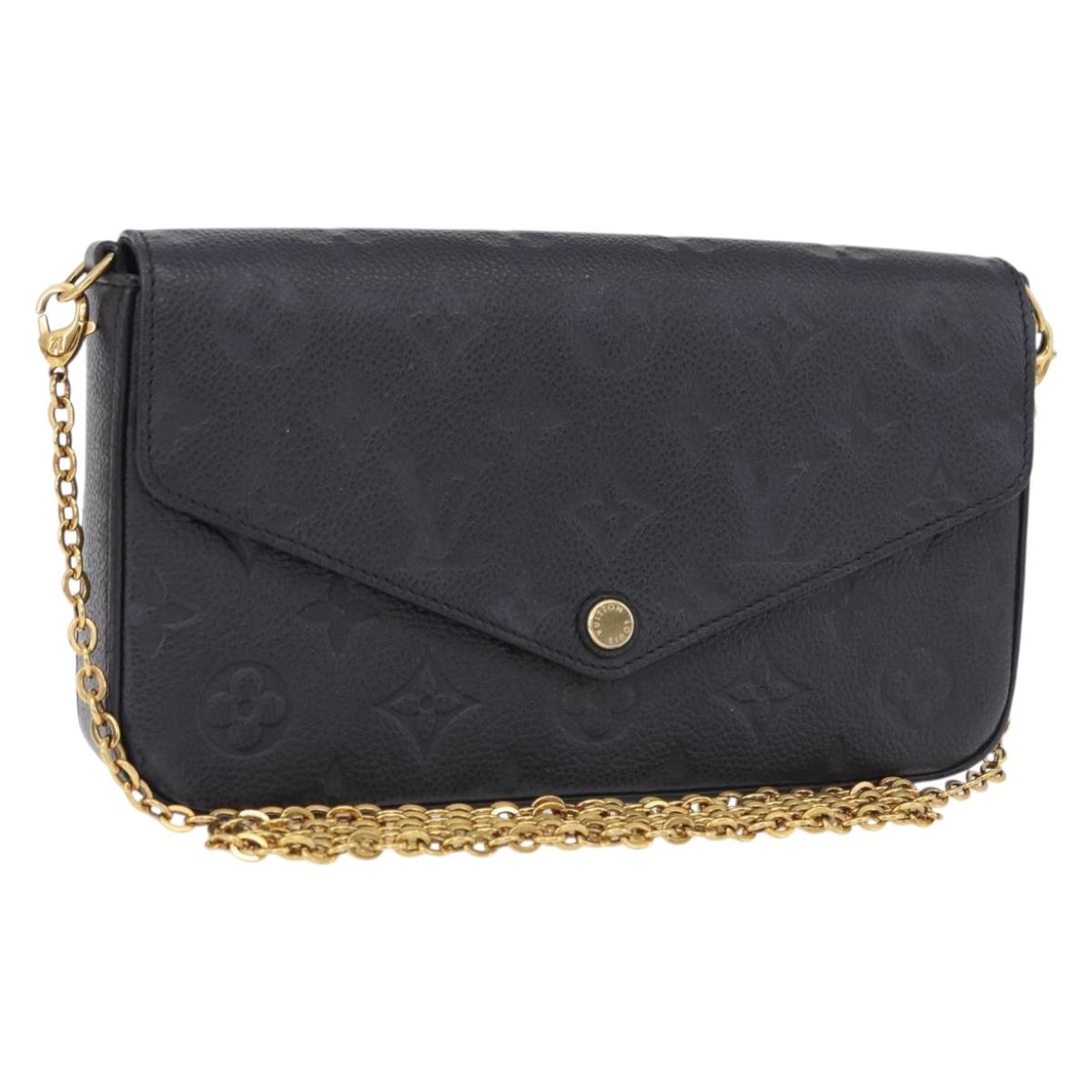 LOUIS VUITTON Empreinte Chain Pochette Felice Wallet M64064 LV Auth 192455V
