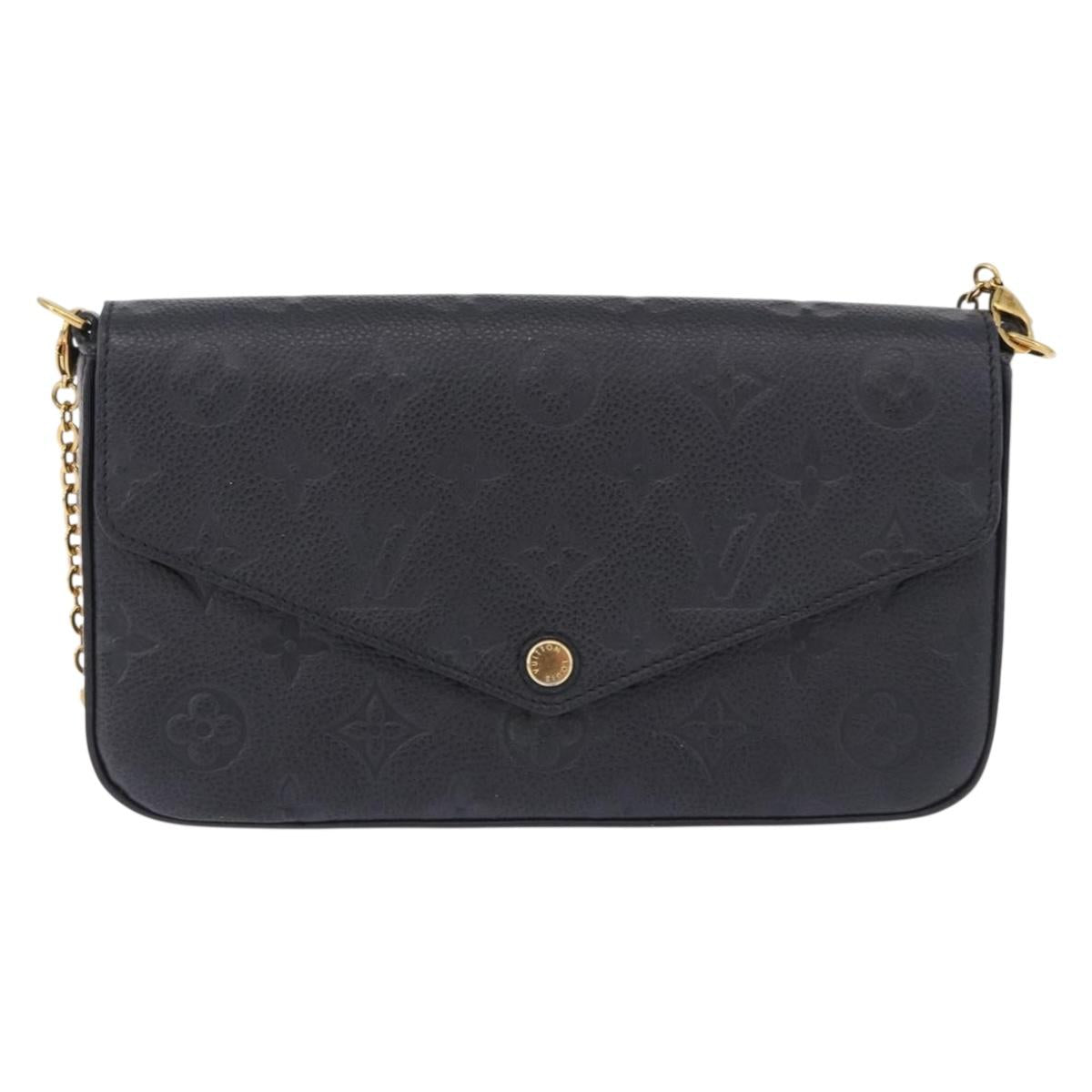 LOUIS VUITTON Empreinte Chain Pochette Felice Wallet M64064 LV Auth 192455V