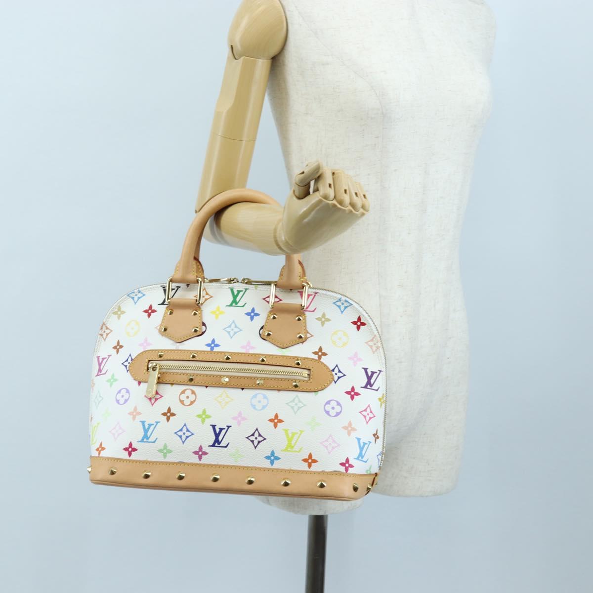 LOUIS VUITTON Multicolor Alma GM Hand Bag White M40441 LV Auth 192463SAV