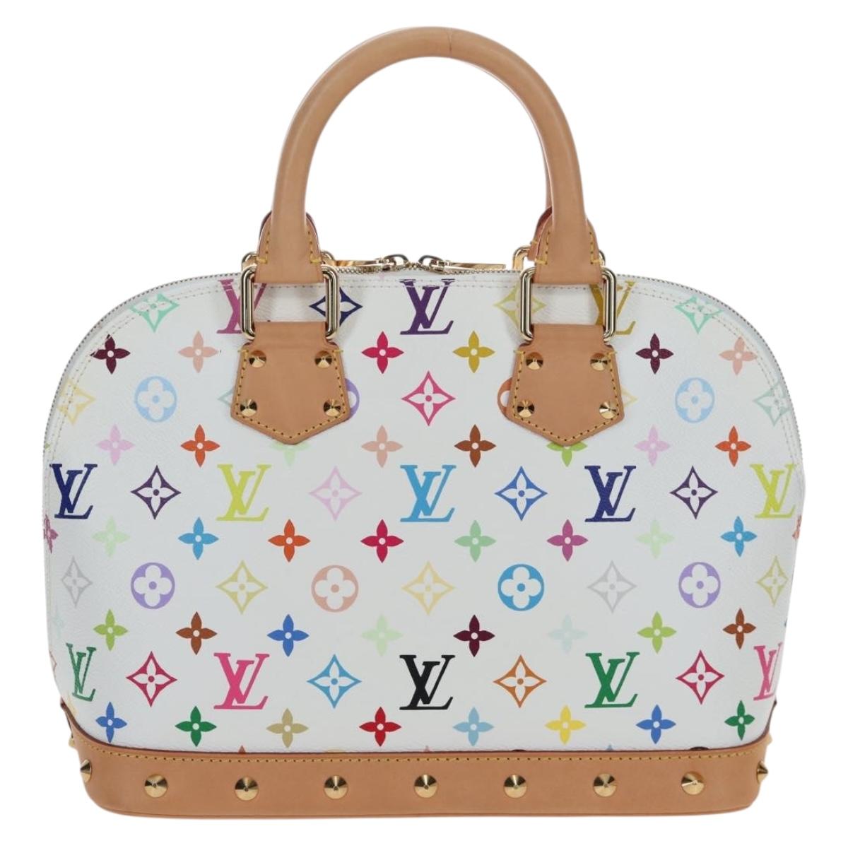 LOUIS VUITTON Multicolor Alma GM Hand Bag White M40441 LV Auth 192463SAV