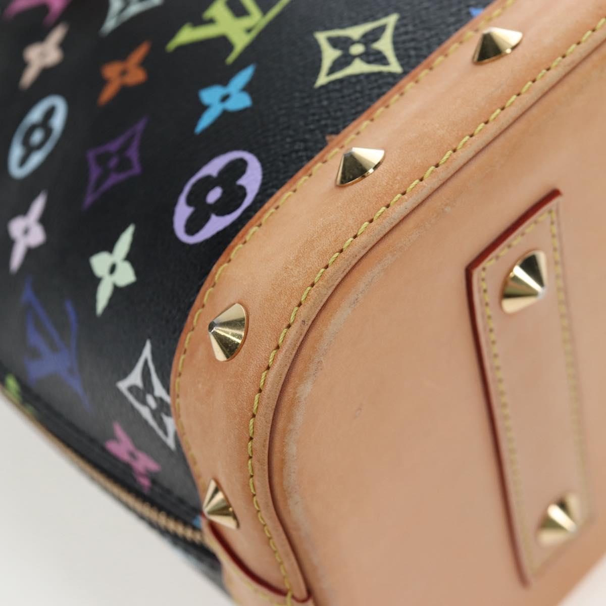 LOUIS VUITTON Monogram Multicolor Alma Hand Bag Black M92646 LV Auth 192464V