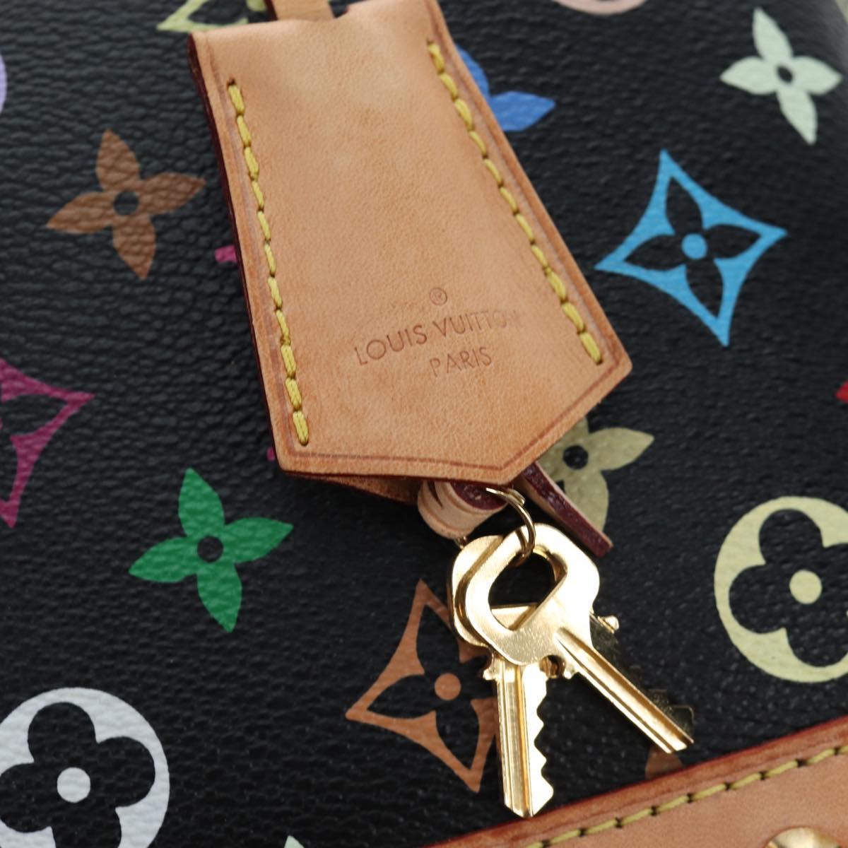 LOUIS VUITTON Monogram Multicolor Alma Hand Bag Black M92646 LV Auth 192464V