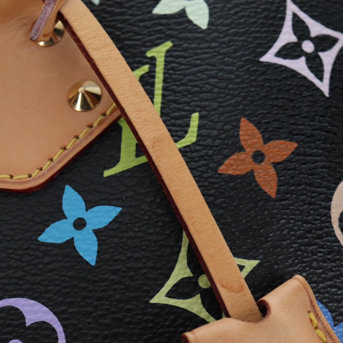 LOUIS VUITTON Monogram Multicolor Alma Hand Bag Black M92646 LV Auth 192464V