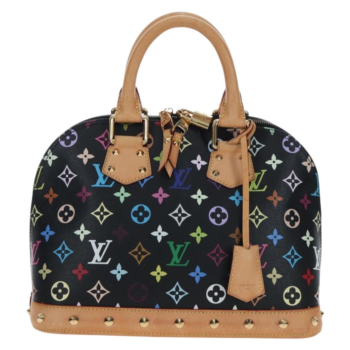 LOUIS VUITTON Monogram Multicolor Alma Hand Bag Black M92646 LV Auth 192464V