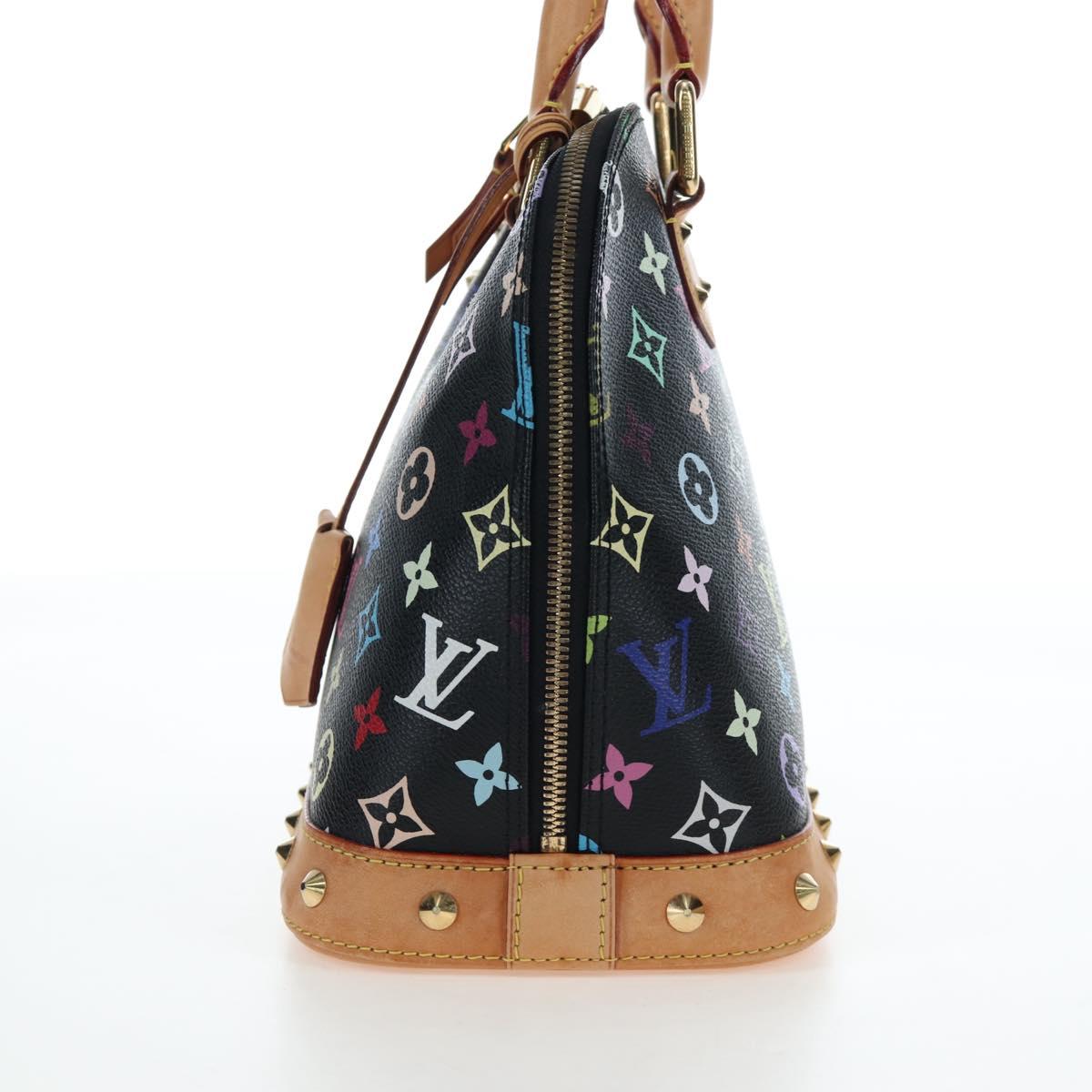 LOUIS VUITTON Monogram Multicolor Alma Hand Bag Black M92646 LV Auth 192464V