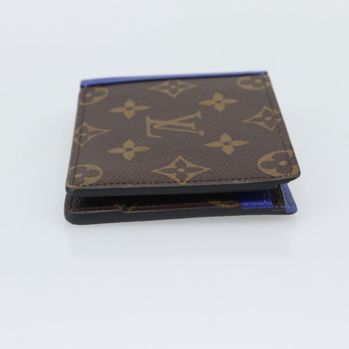 LOUIS VUITTON Monogram Macassar Portefeuille Multipull Wallet Blue Auth 192469M