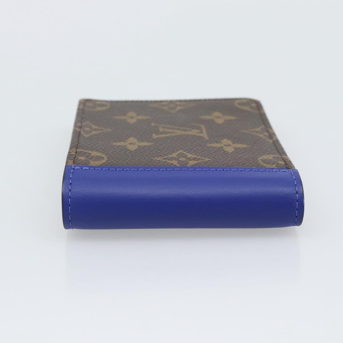 LOUIS VUITTON Monogram Macassar Portefeuille Multipull Wallet Blue Auth 192469M