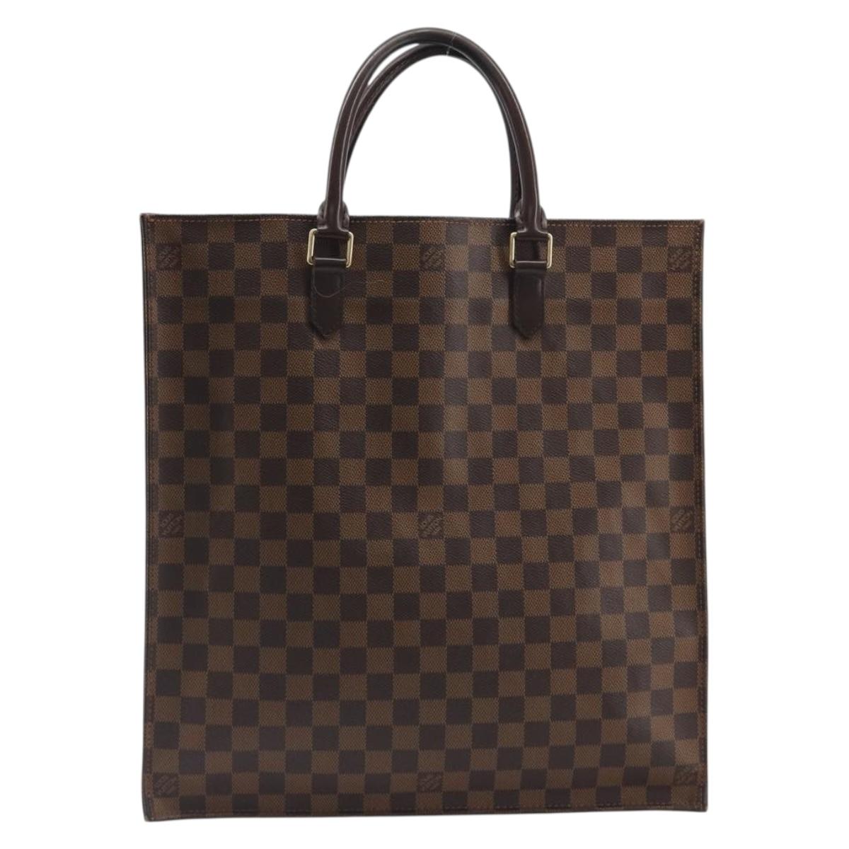 LOUIS VUITTON Damier Ebene Sac Plat Hand Bag N51140 LV Auth 192476V