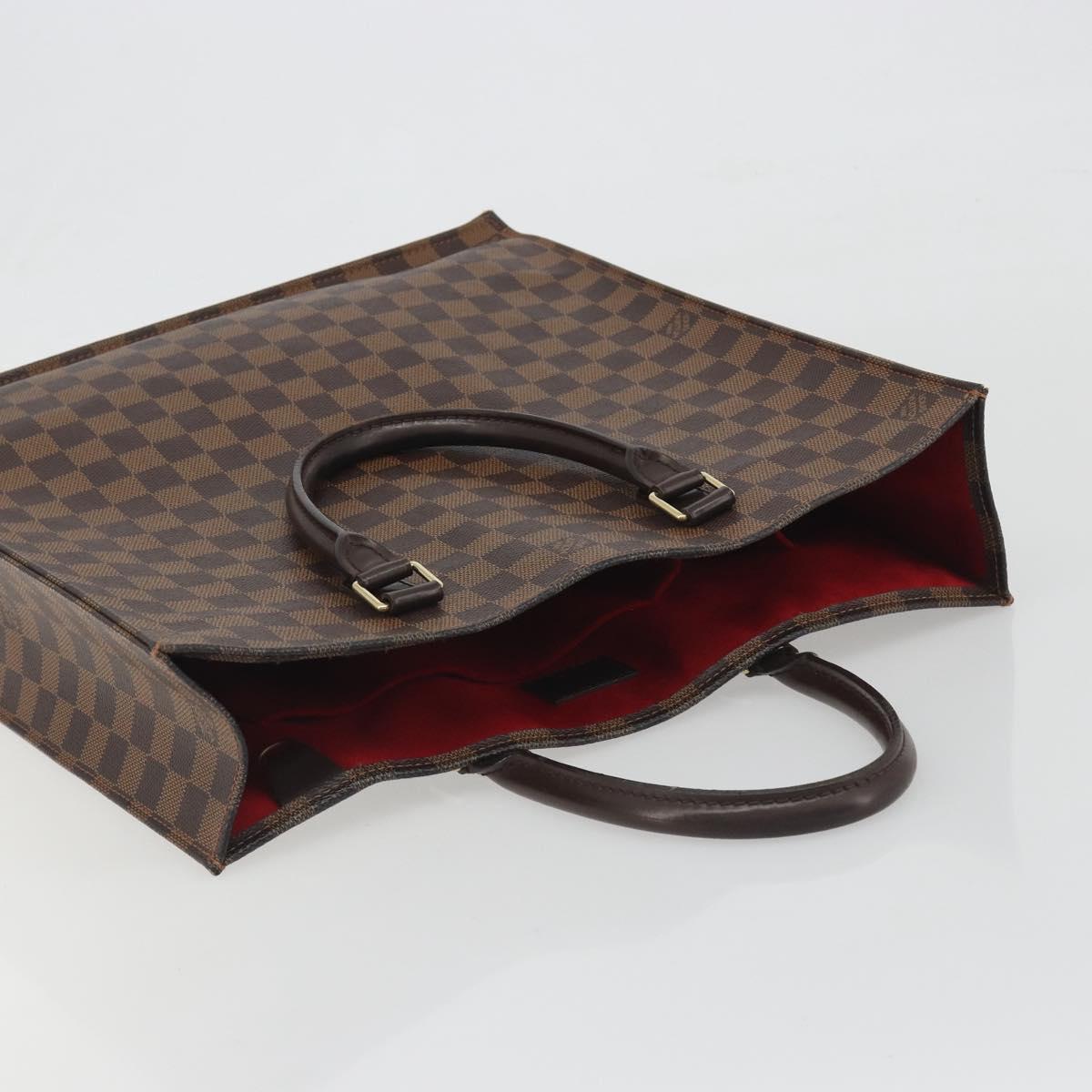 LOUIS VUITTON Damier Ebene Sac Plat Hand Bag N51140 LV Auth 192476V