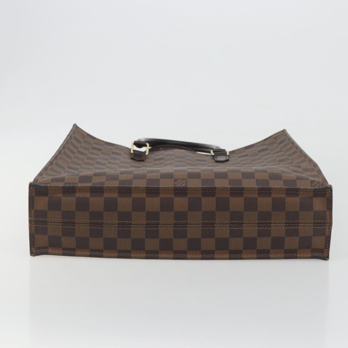 LOUIS VUITTON Damier Ebene Sac Plat Hand Bag N51140 LV Auth 192476V