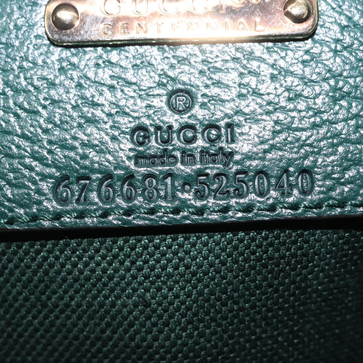 GUCCI Ofidia Tote Bag Canvas Green Gold 676681 Auth 192482V