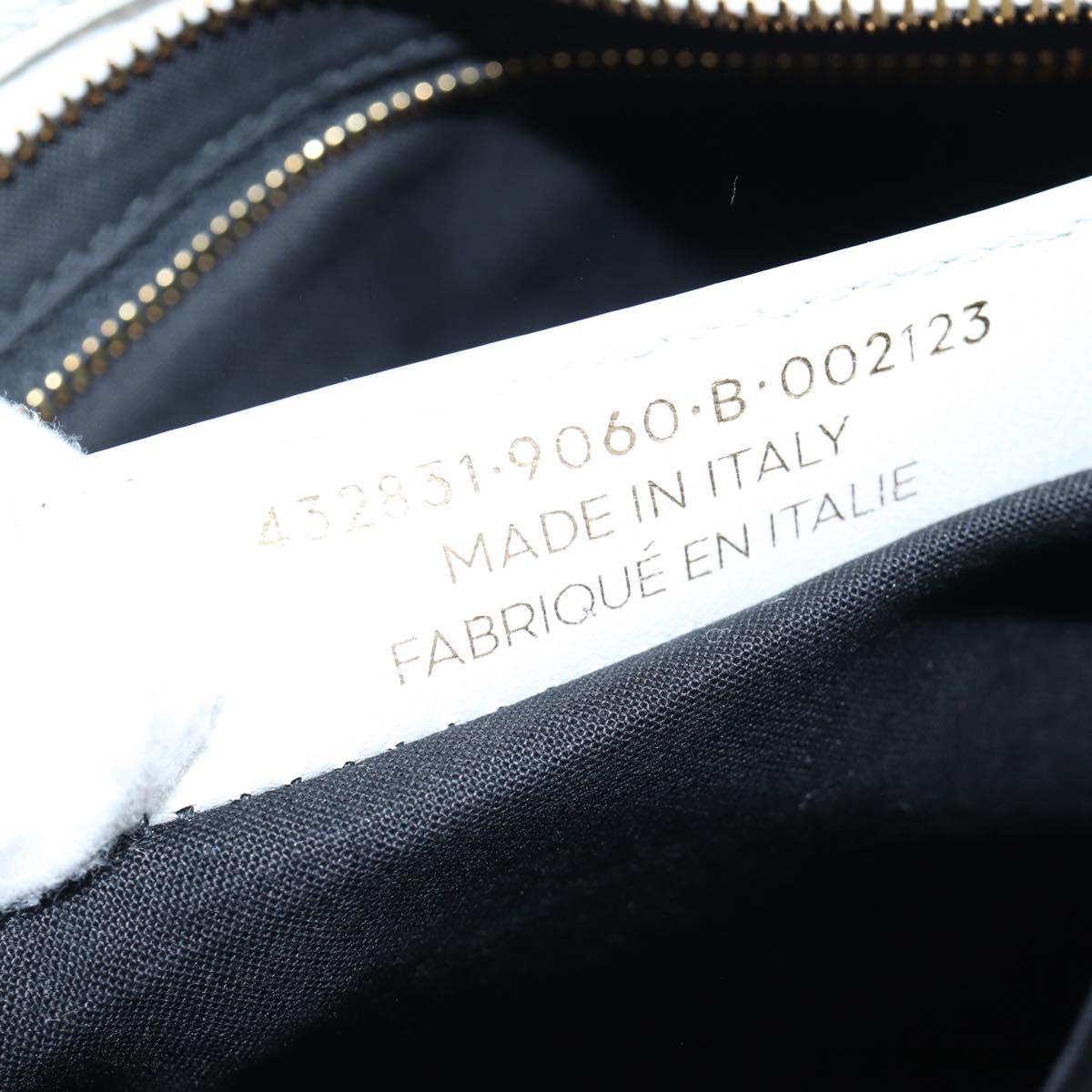 BALENCIAGA Classic Metallic Edge City Bag Leather 2way White 432831 Auth 192488M