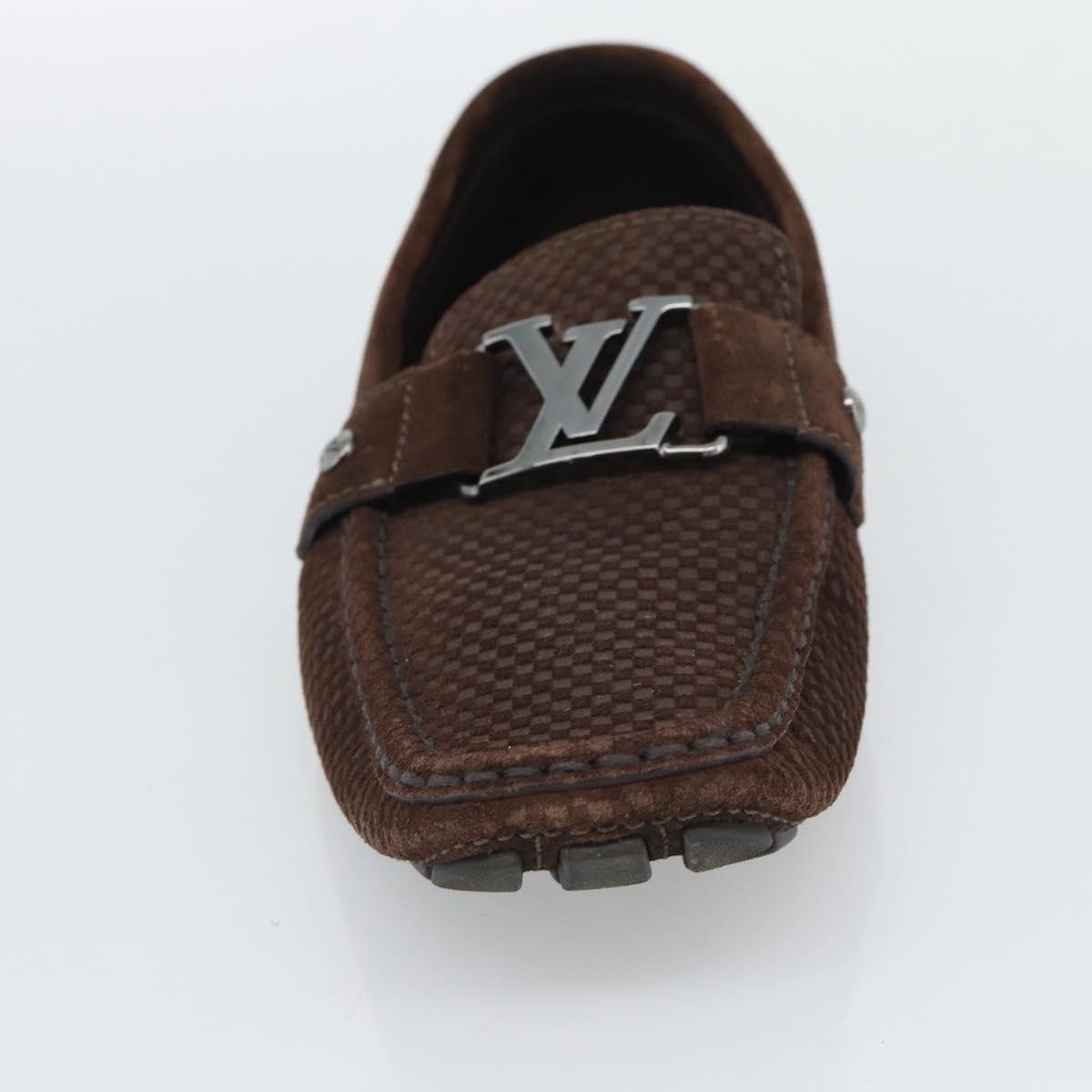 LOUIS VUITTON Monte Carlo line Driving Shoes Brown LV Auth 192495A