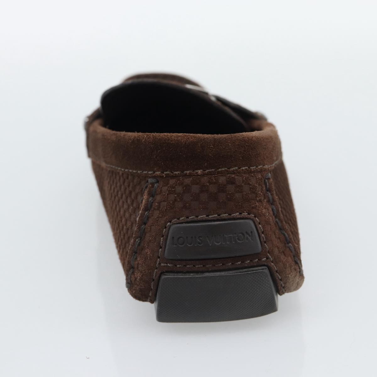 LOUIS VUITTON Monte Carlo line Driving Shoes Brown LV Auth 192495A