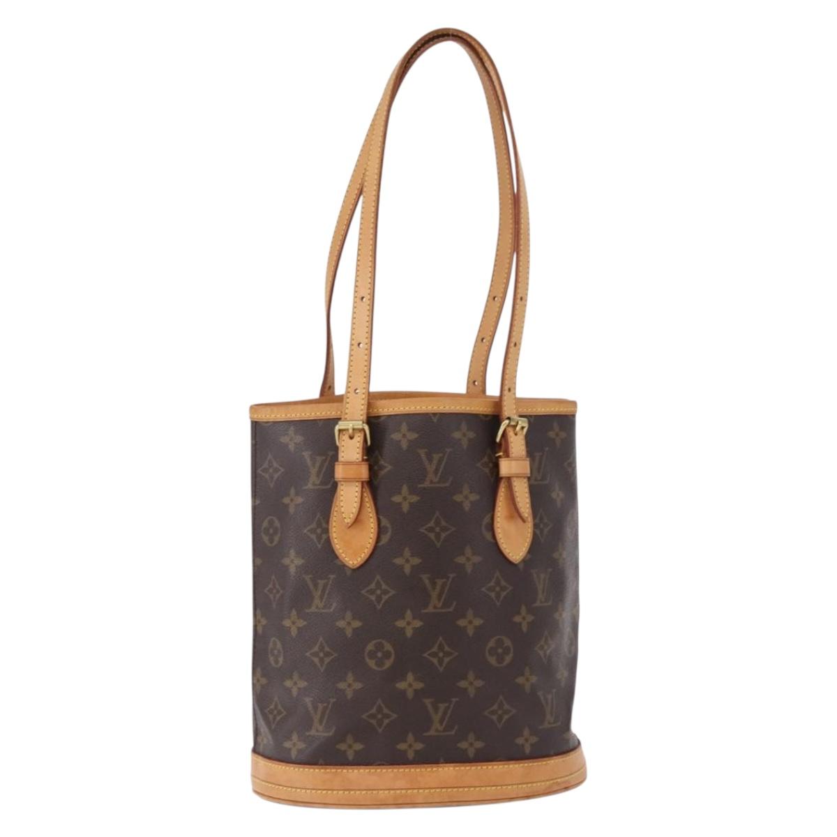 LOUIS VUITTON Monogram Bucket PM Shoulder Bag M42238 LV Auth 192498A