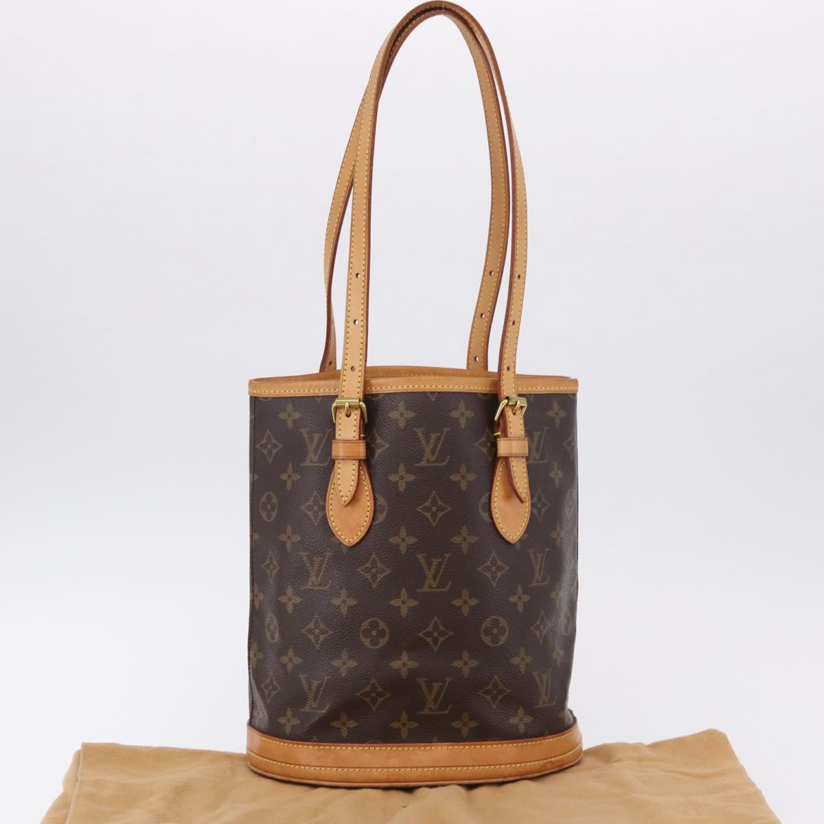 LOUIS VUITTON Monogram Bucket PM Shoulder Bag M42238 LV Auth 192498A