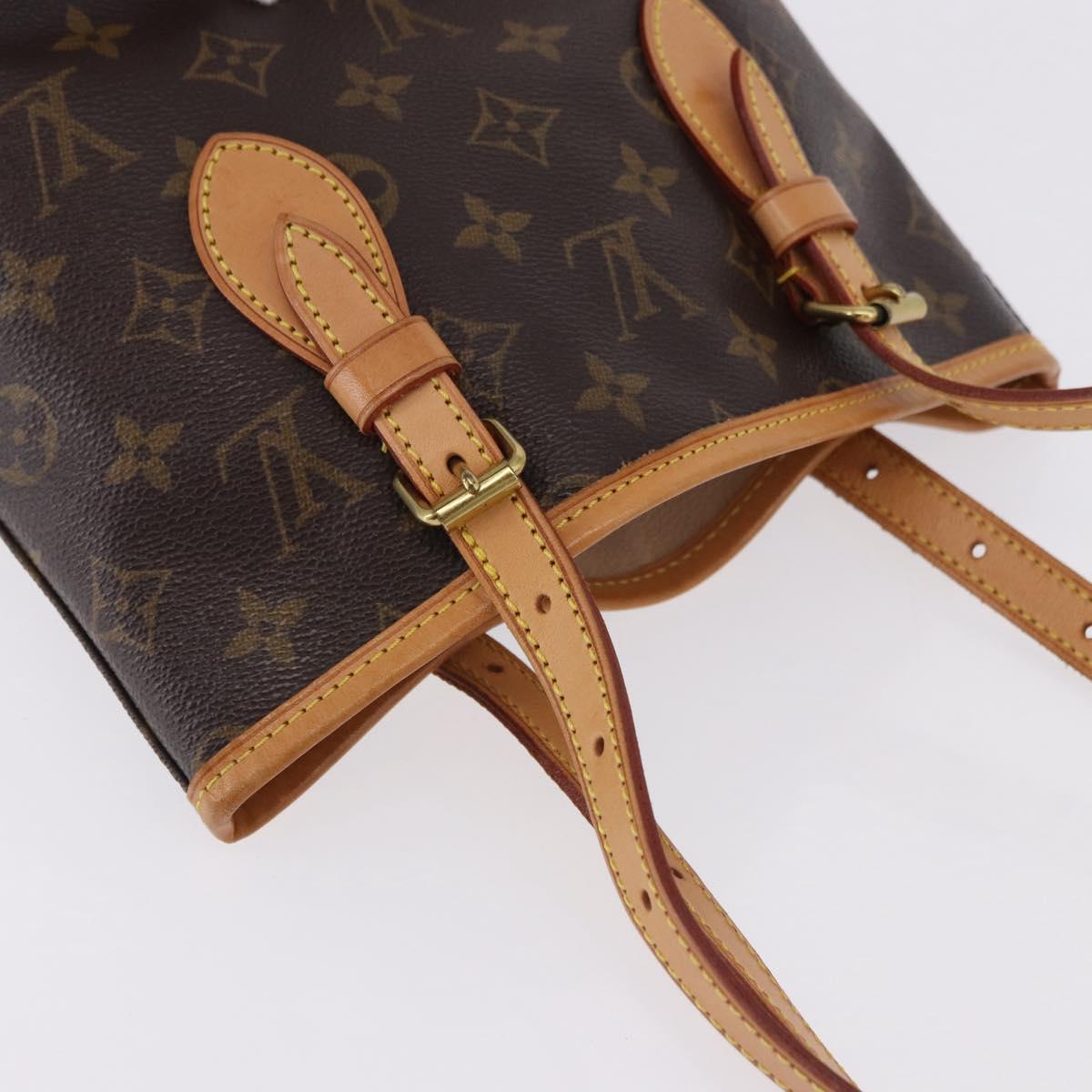 LOUIS VUITTON Monogram Bucket PM Shoulder Bag M42238 LV Auth 192498A