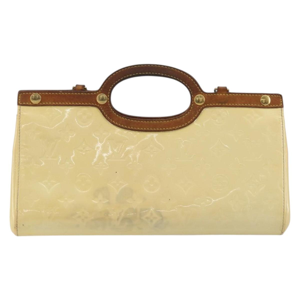 LOUIS VUITTON Monogram Vernis Roxbury Drive Hand Bag Perle M91374 LV Auth 192500