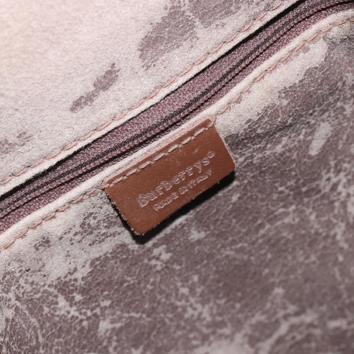 Burberrys Nova Check purse Shoulder Bag PVC Beige Gold Auth 192502