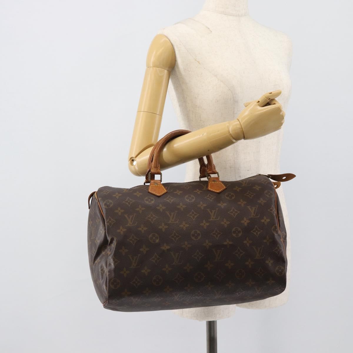 LOUIS VUITTON Monogram Speedy 35 Hand Bag M41524 LV Auth 192510