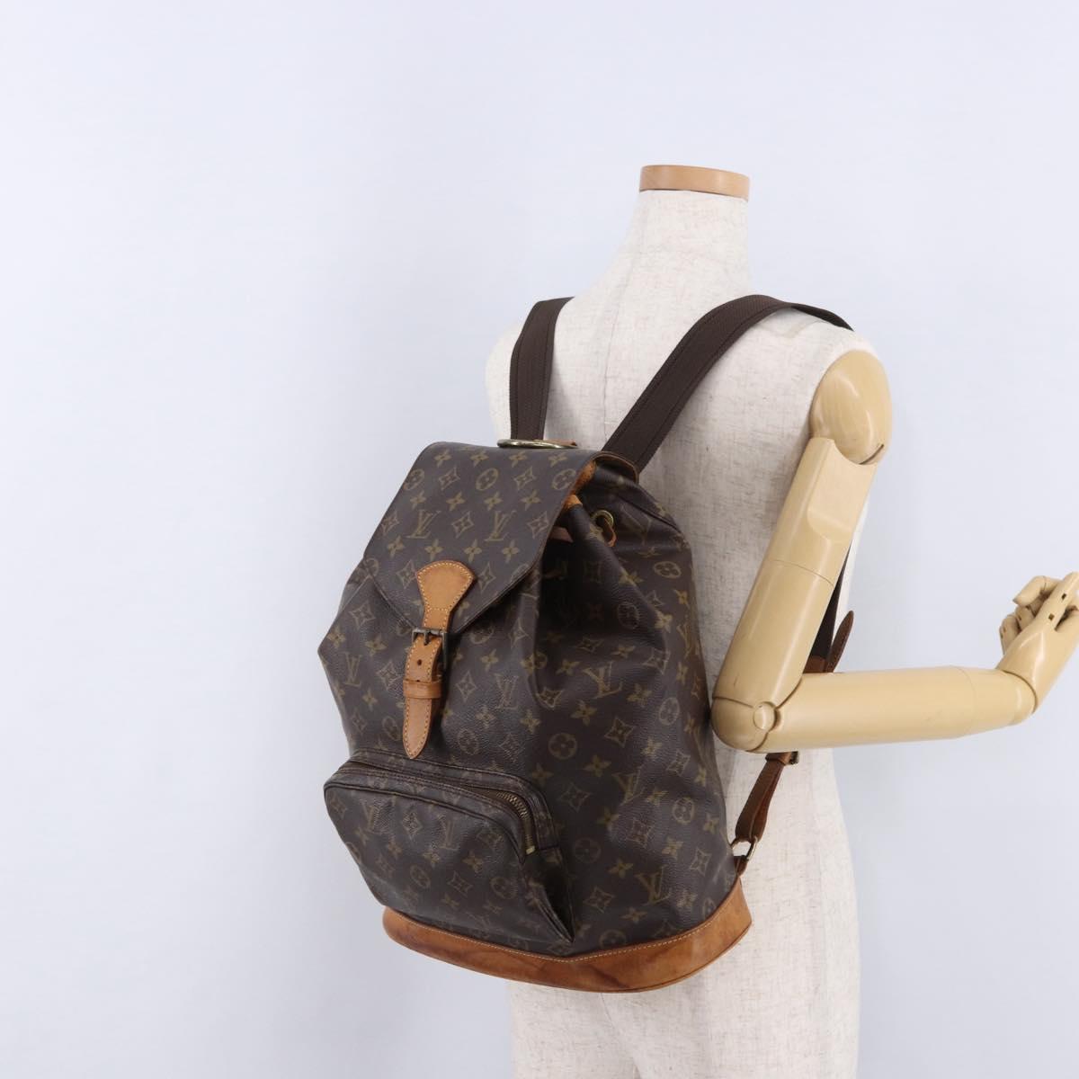 LOUIS VUITTON Monogram Montsouris GM Backpack M51135 LV Auth 192512