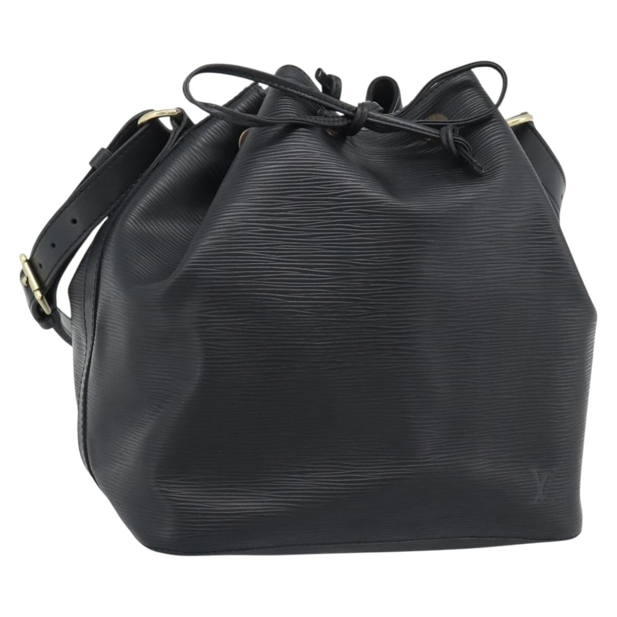 LOUIS VUITTON Epi Petit Noe Shoulder Bag Black M44102 LV Auth 192515