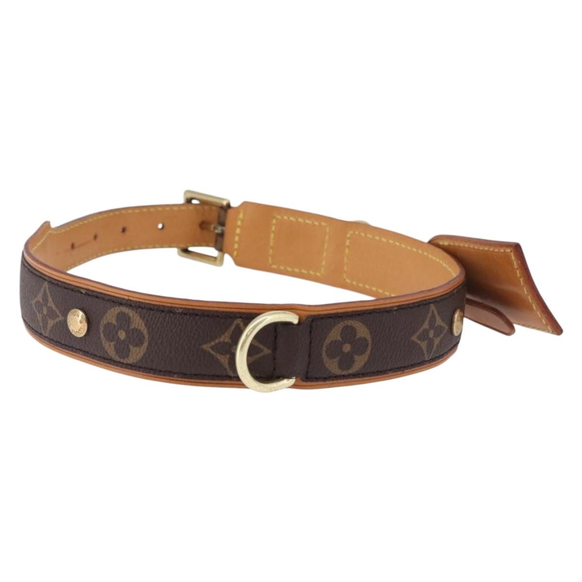 LOUIS VUITTON Monogram Cory Baxter MM Dog Leash M80340 LV Auth 192519