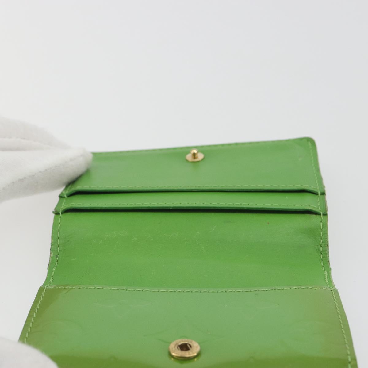 LOUIS VUITTON Monogram Vernis Ludlow Coin Purse Vert Tonic M93631 LV Auth 192520