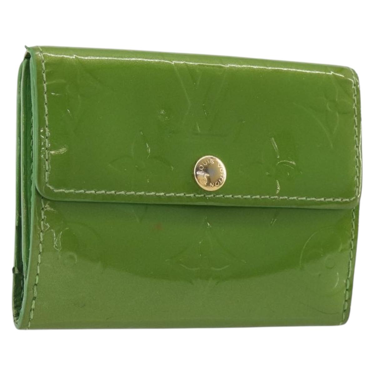 LOUIS VUITTON Monogram Vernis Ludlow Coin Purse Vert Tonic M93631 LV Auth 192520