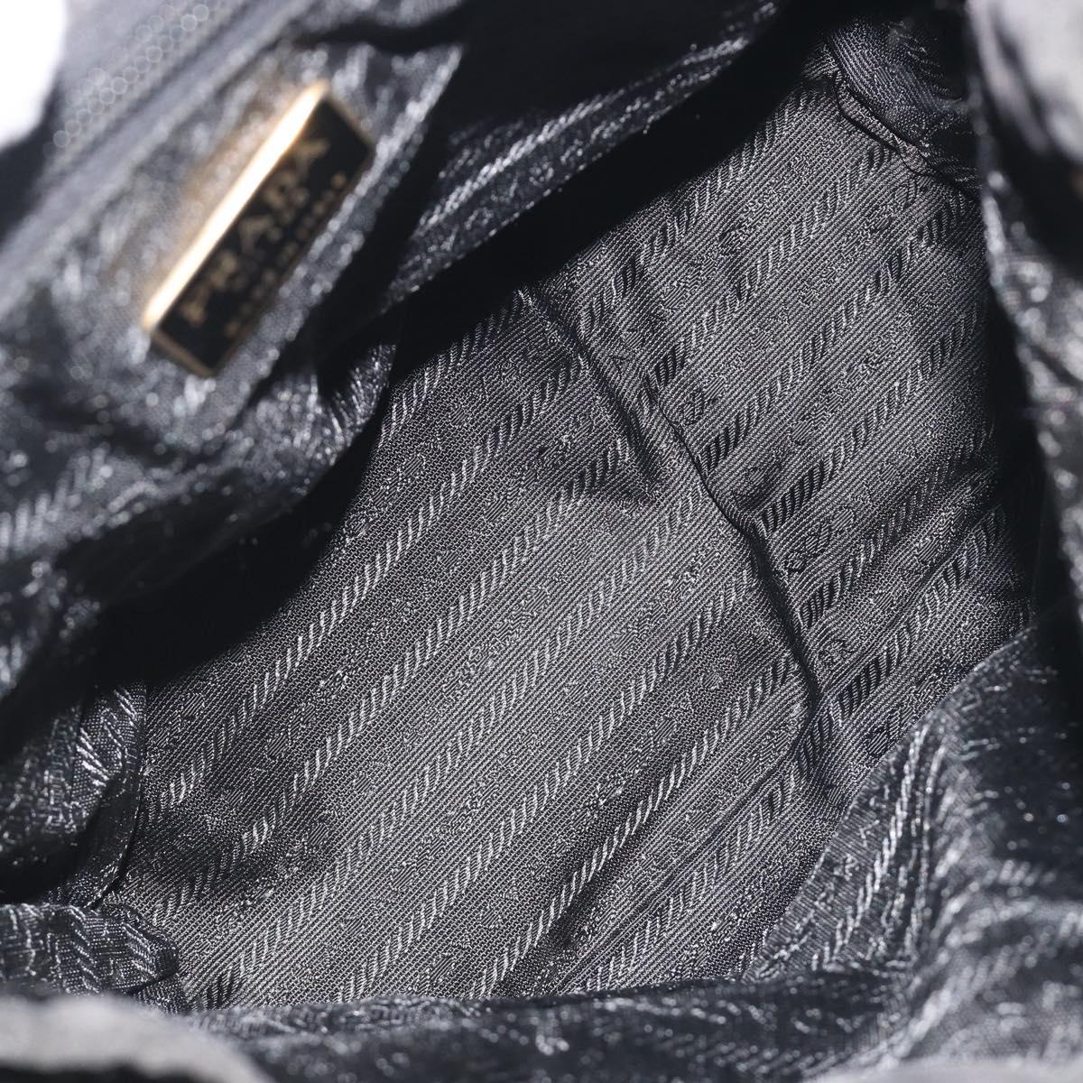 PRADA Quilted Backpack Nylon Black Gold Auth 192534