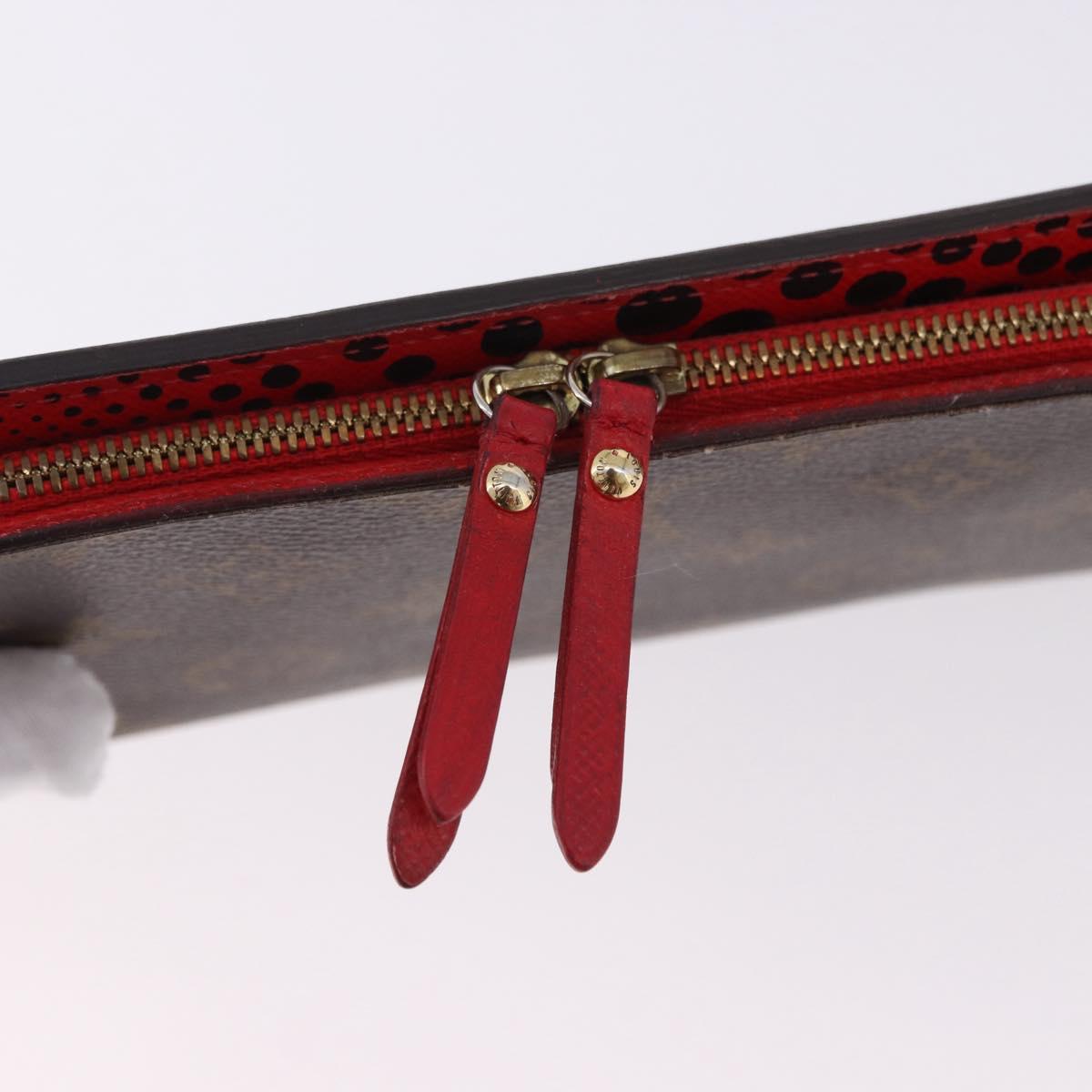 LOUIS VUITTON Monogram PortefeuilleInsolite Long Wallet Rouge M60454 Auth 192548