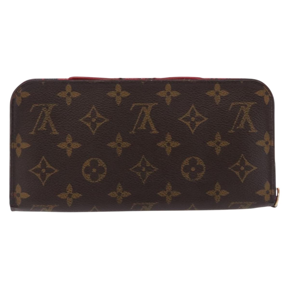 LOUIS VUITTON Monogram PortefeuilleInsolite Long Wallet Rouge M60454 Auth 192548