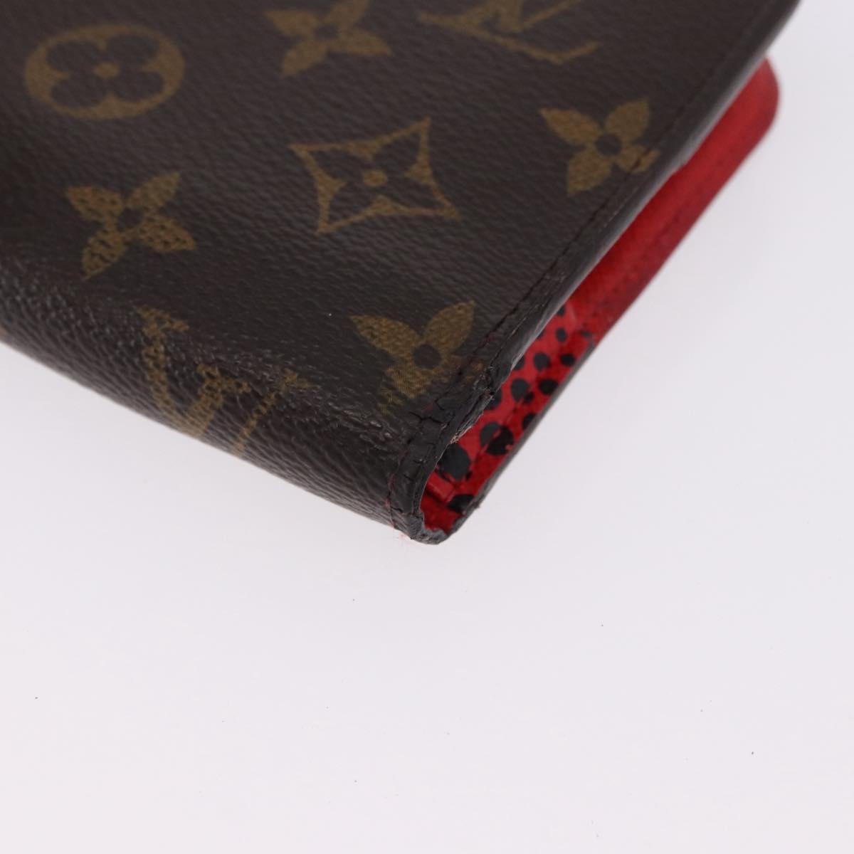 LOUIS VUITTON Monogram PortefeuilleInsolite Long Wallet Rouge M60454 Auth 192548