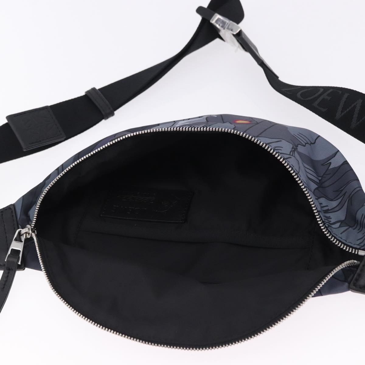 LOEWE LOEWE ~ Studio Ghibli Howl Bum Bag Nylon Black Gray Auth 192555SM