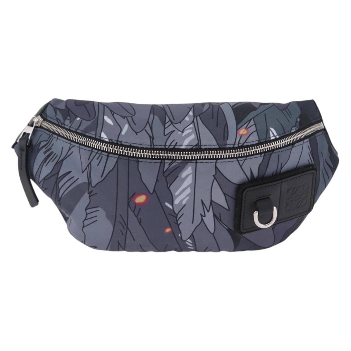 LOEWE LOEWE × Studio Ghibli Howl Bum Bag Nylon Black Gray Auth 192555SM