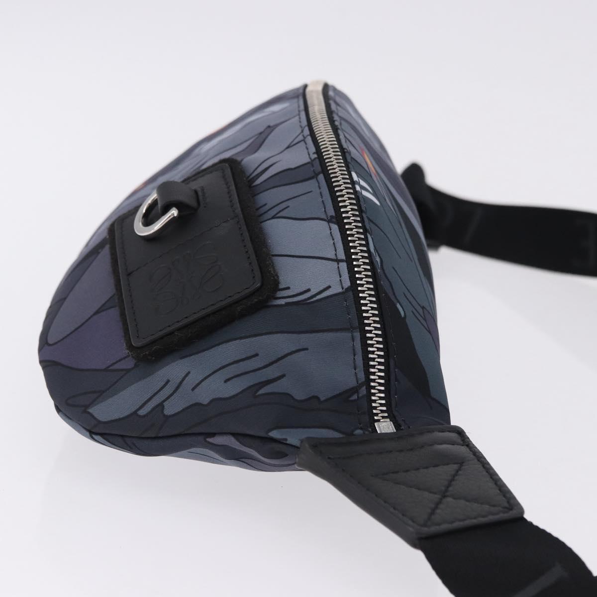 LOEWE LOEWE ~ Studio Ghibli Howl Bum Bag Nylon Black Gray Auth 192555SM