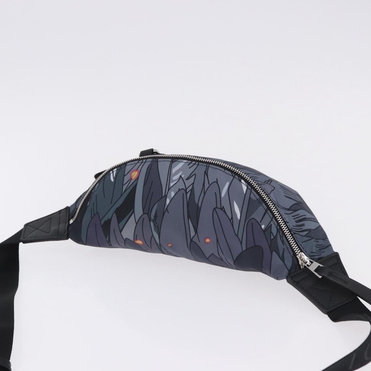 LOEWE LOEWE ~ Studio Ghibli Howl Bum Bag Nylon Black Gray Auth 192555SM