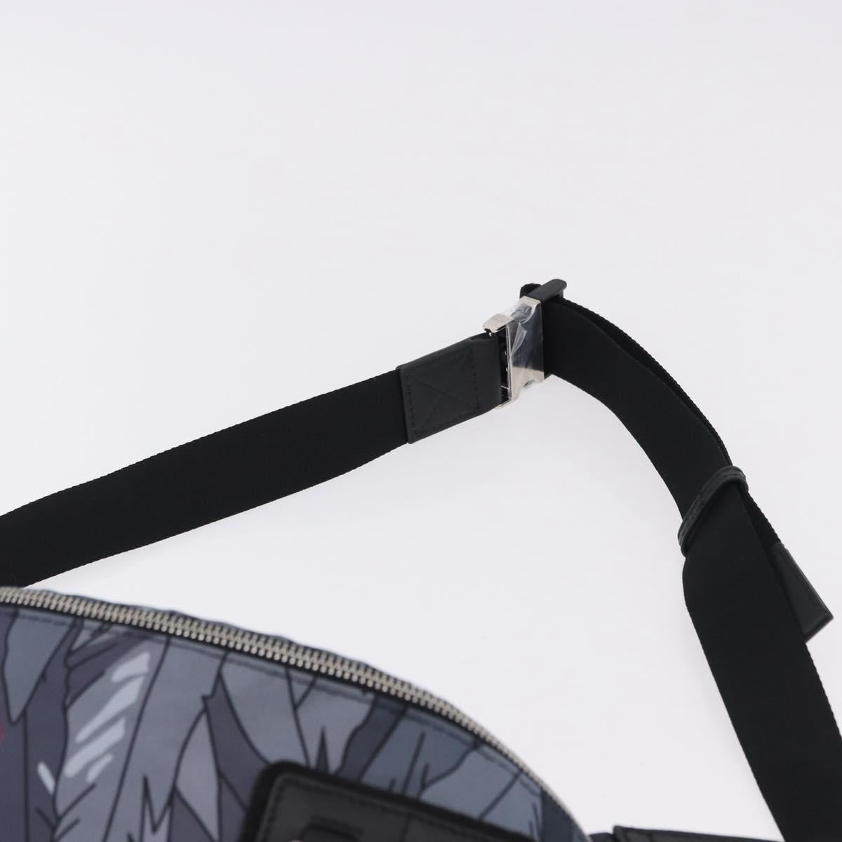 LOEWE LOEWE × Studio Ghibli Howl Bum Bag Nylon Black Gray Auth 192555SM