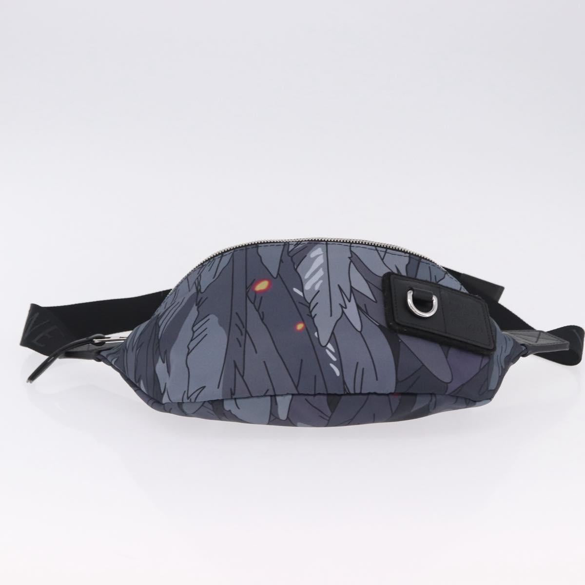 LOEWE LOEWE × Studio Ghibli Howl Bum Bag Nylon Black Gray Auth 192555SM