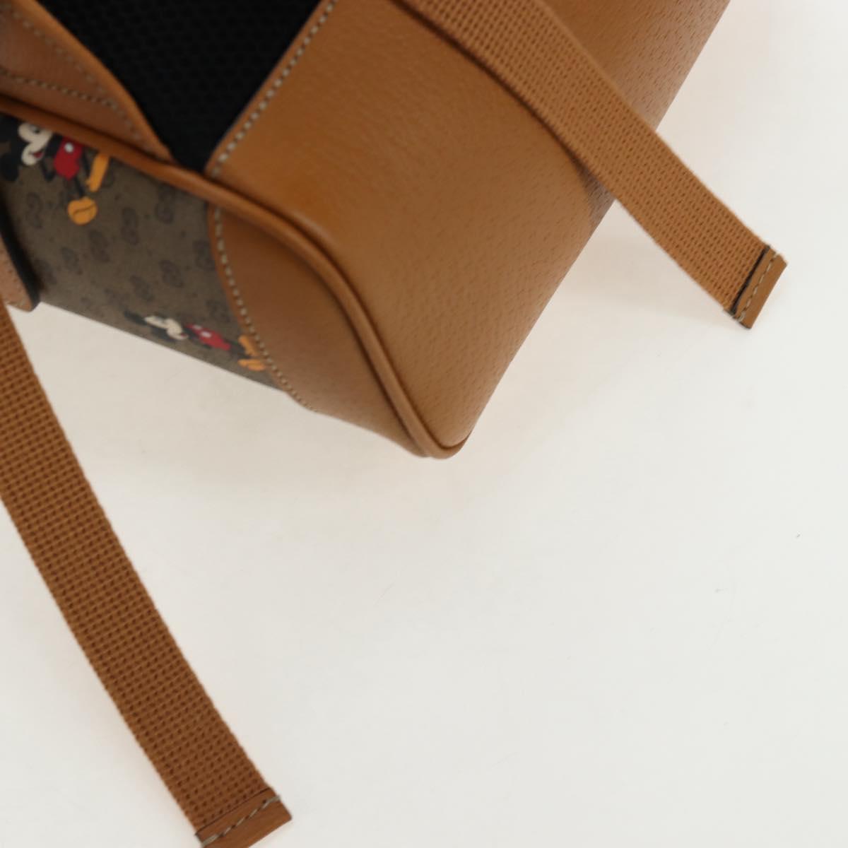 GUCCI Micro GG Supreme Disney Backpack PVC Beige Gold 552884 Auth 192557SM