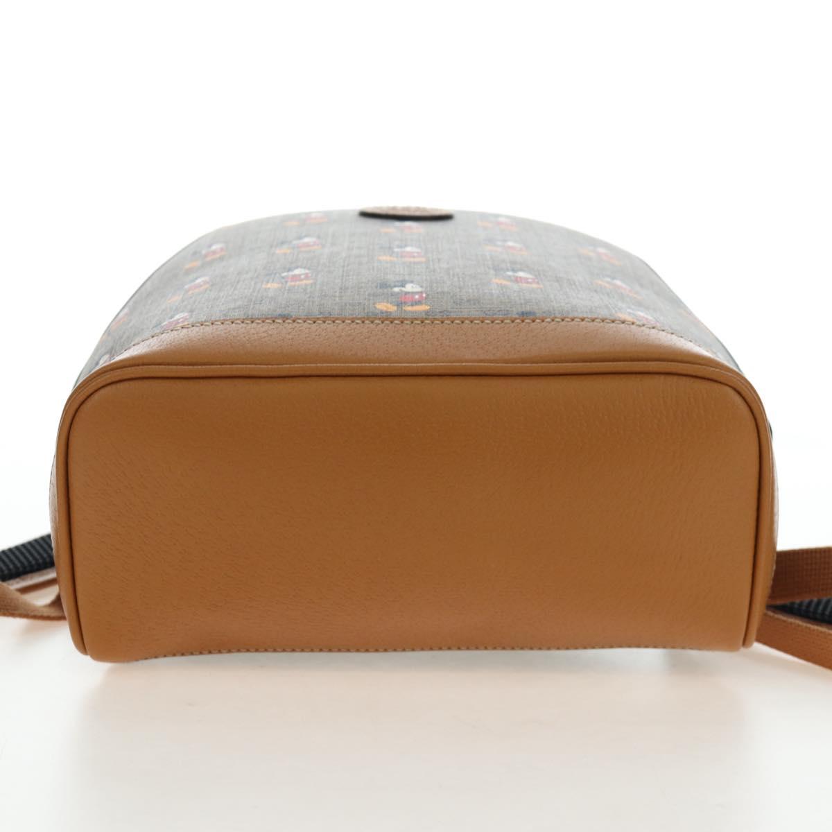 GUCCI Micro GG Supreme Disney Backpack PVC Beige Gold 552884 Auth 192557SM