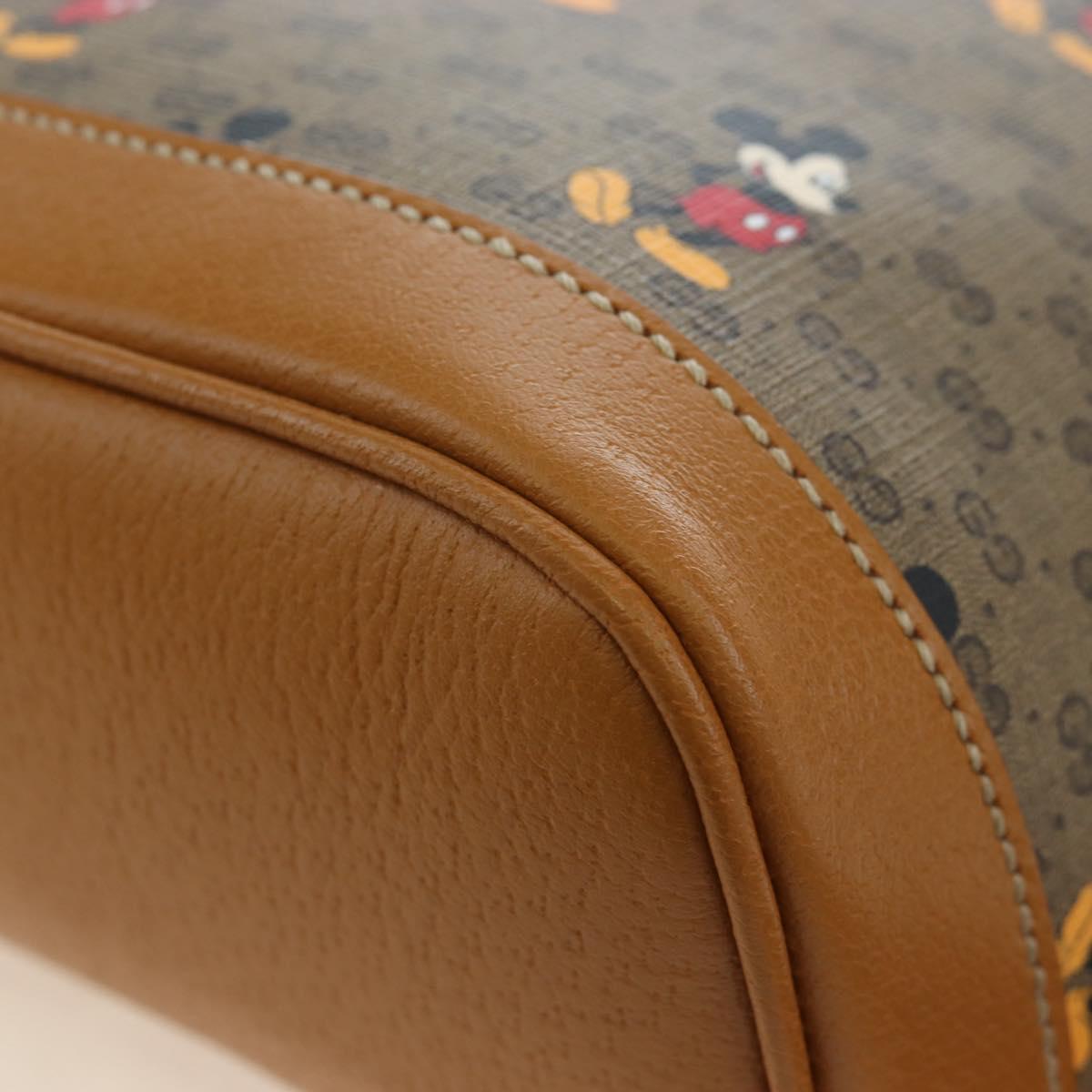 GUCCI Micro GG Supreme Disney Backpack PVC Beige Gold 552884 Auth 192557SM