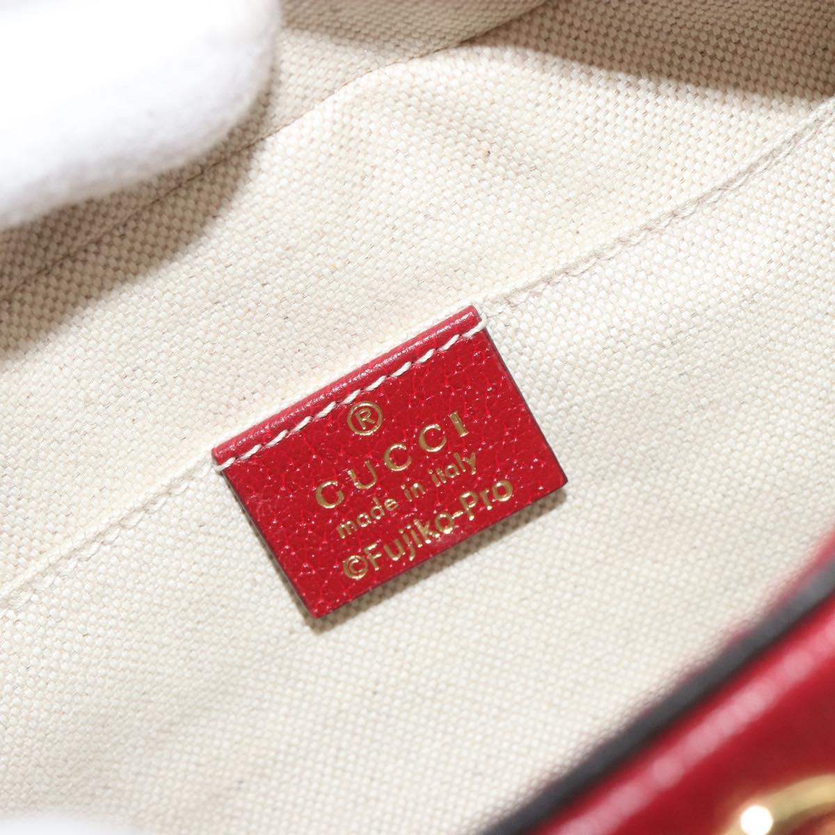 GUCCI Micro GG Supreme Doraemon Collaboration Bag PVC Beige 574886 Auth 192558SM