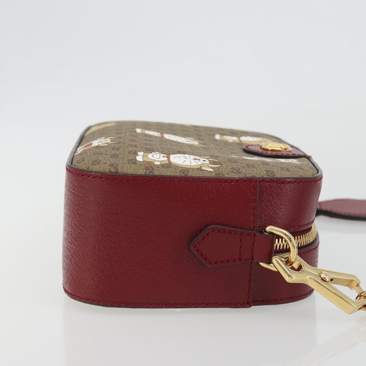 GUCCI Micro GG Supreme Doraemon Collaboration Bag PVC Beige 574886 Auth 192558SM