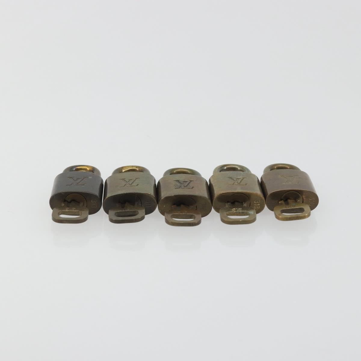 LOUIS VUITTON Padlock 10 Set Padlock metal Gold LV Auth 192560