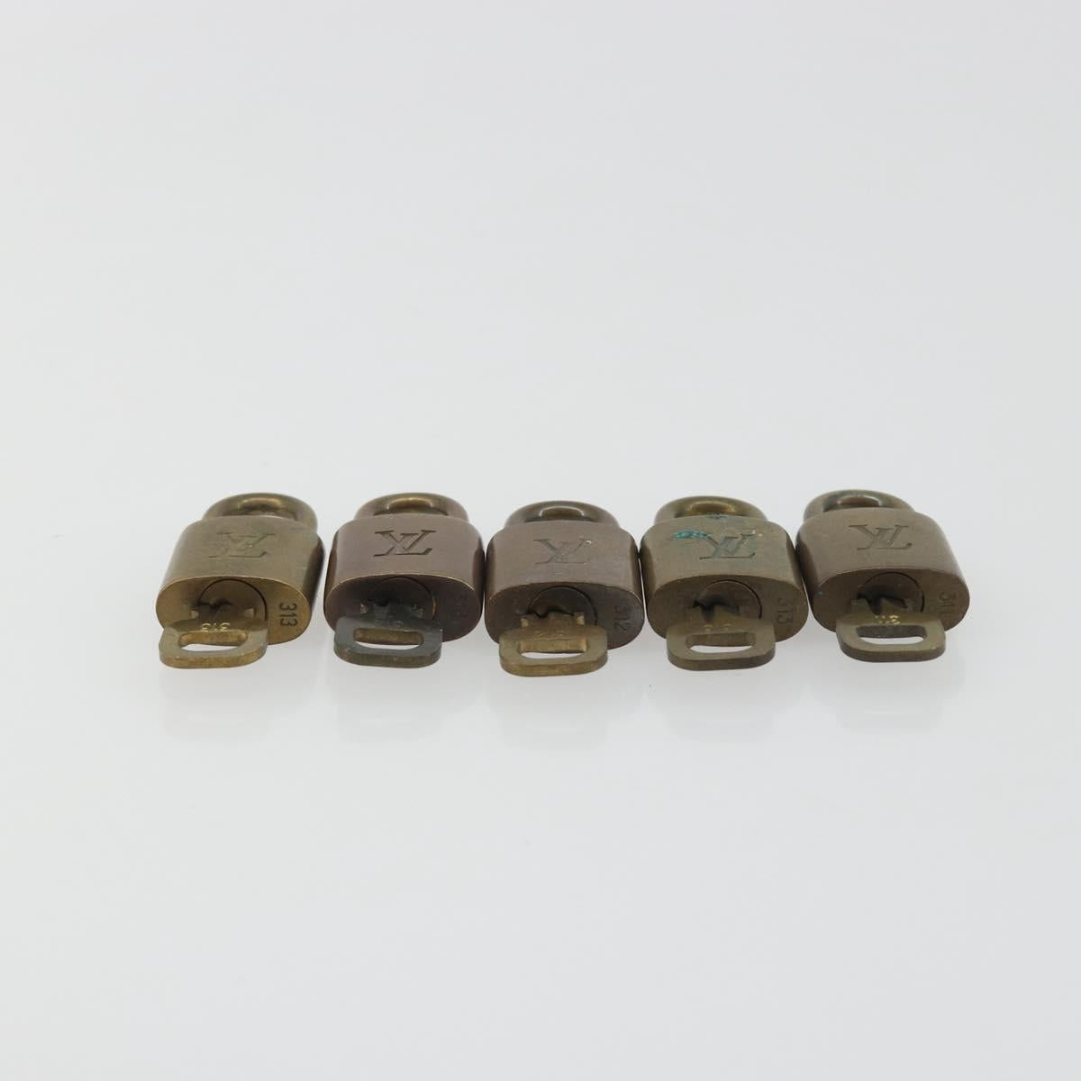 LOUIS VUITTON Padlock 10 Set Padlock metal Gold LV Auth 192560