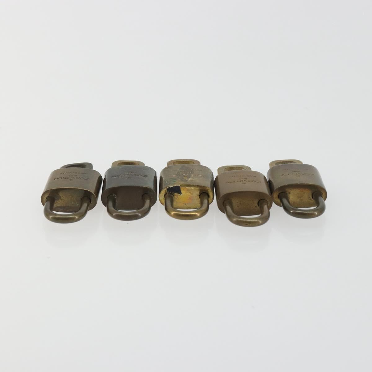 LOUIS VUITTON Padlock 10 Set Padlock metal Gold LV Auth 192561