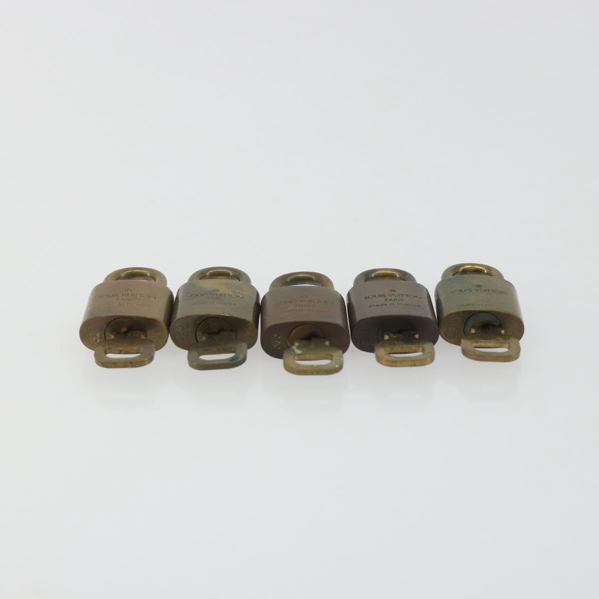 LOUIS VUITTON Padlock 10 Set Padlock metal Gold LV Auth 192563