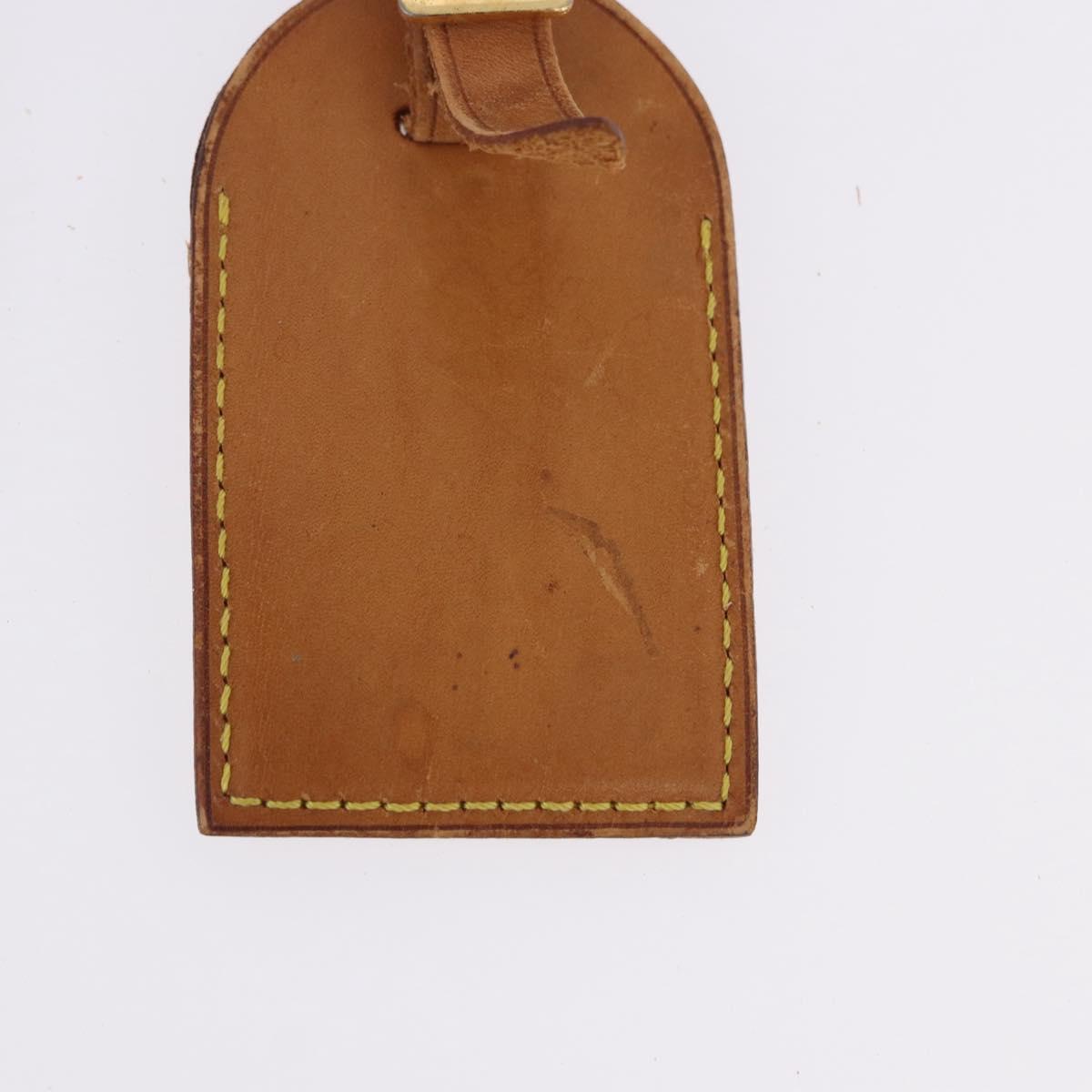 LOUIS VUITTON Name Tag Powanie 10 Set Powanie Leather Beige LV Auth 192577