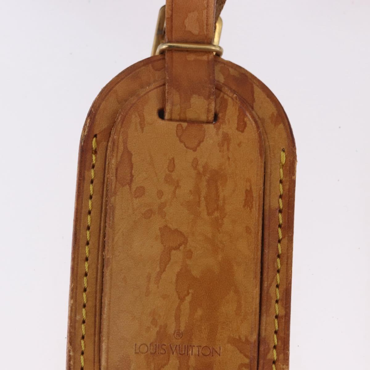 LOUIS VUITTON Name Tag Powanie 10 Set Powanie Leather Beige LV Auth 192579